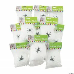 Stretchable Spider Webs Halloween Decorations - 12 Pc. -Halloween sale2022 stretchable spider webs halloween decorations 12 pc 25 110 a01