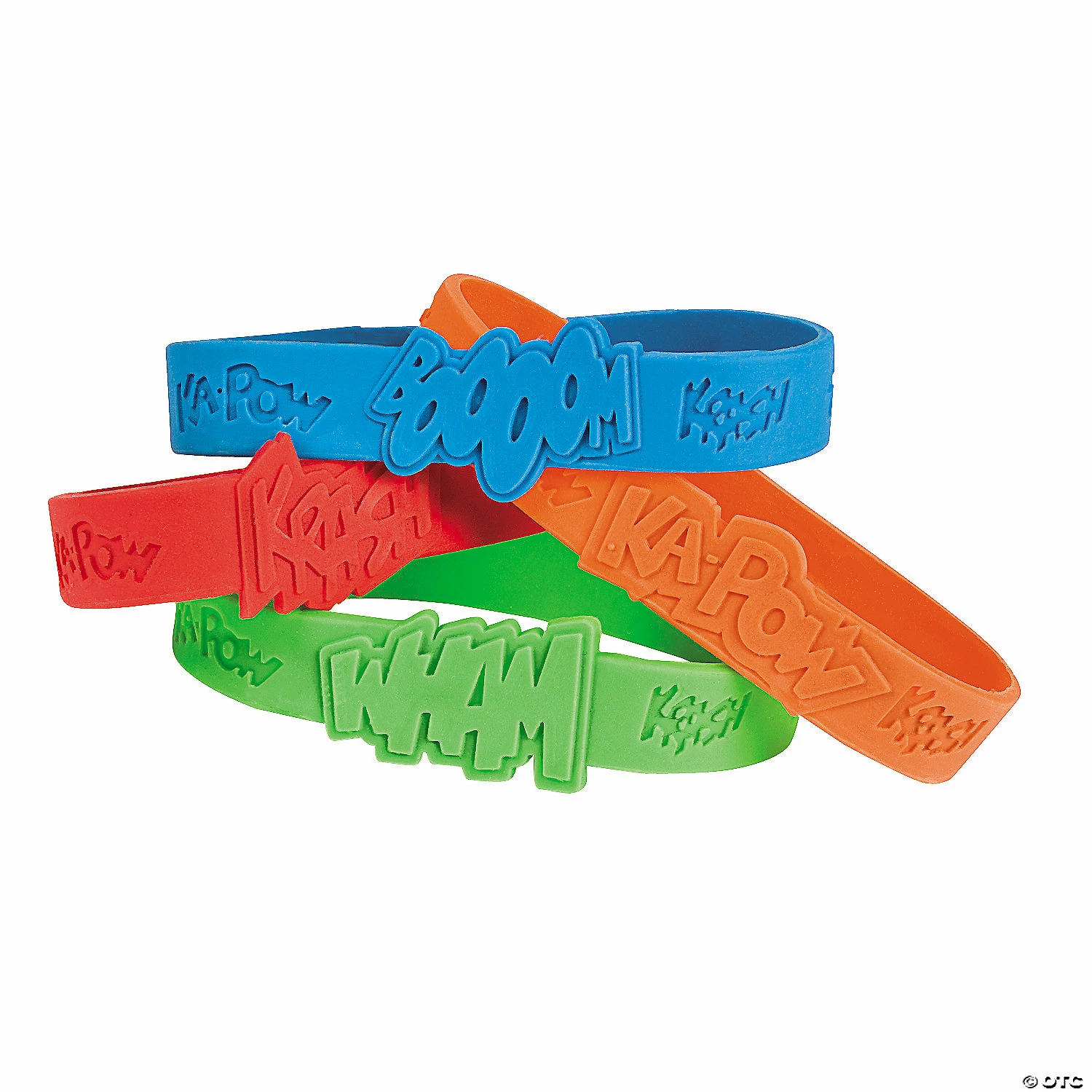 Superhero Sayings Rubber Bracelets - 24 Pc. 1 Superhero Sayings Rubber Bracelets - 24 Pc.