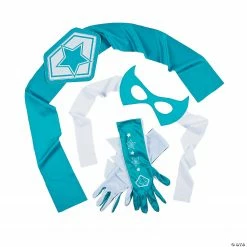 Teal & White Superhero Accessories - 4 Pc. -Halloween sale2022 teal and white superhero accessories 4 pc 13778916 a02