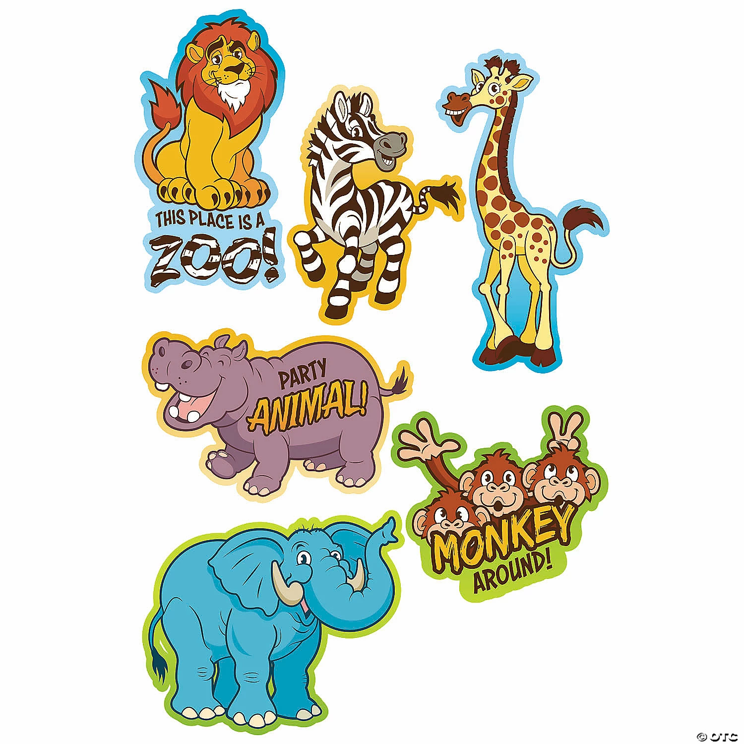 Zoo Adventure Wall Cutouts - 6 Pc. 1 Zoo Adventure Wall Cutouts - 6 Pc.